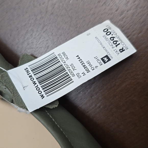 WOOLWORTHS Khaki Green Slippers Women's 9 Green Ballet Flats New - Picture 2 of 5